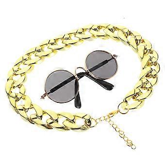 Pet Jewelry Elegant Pet Necklace for Pets 2Pcs Metal Chain Pendant