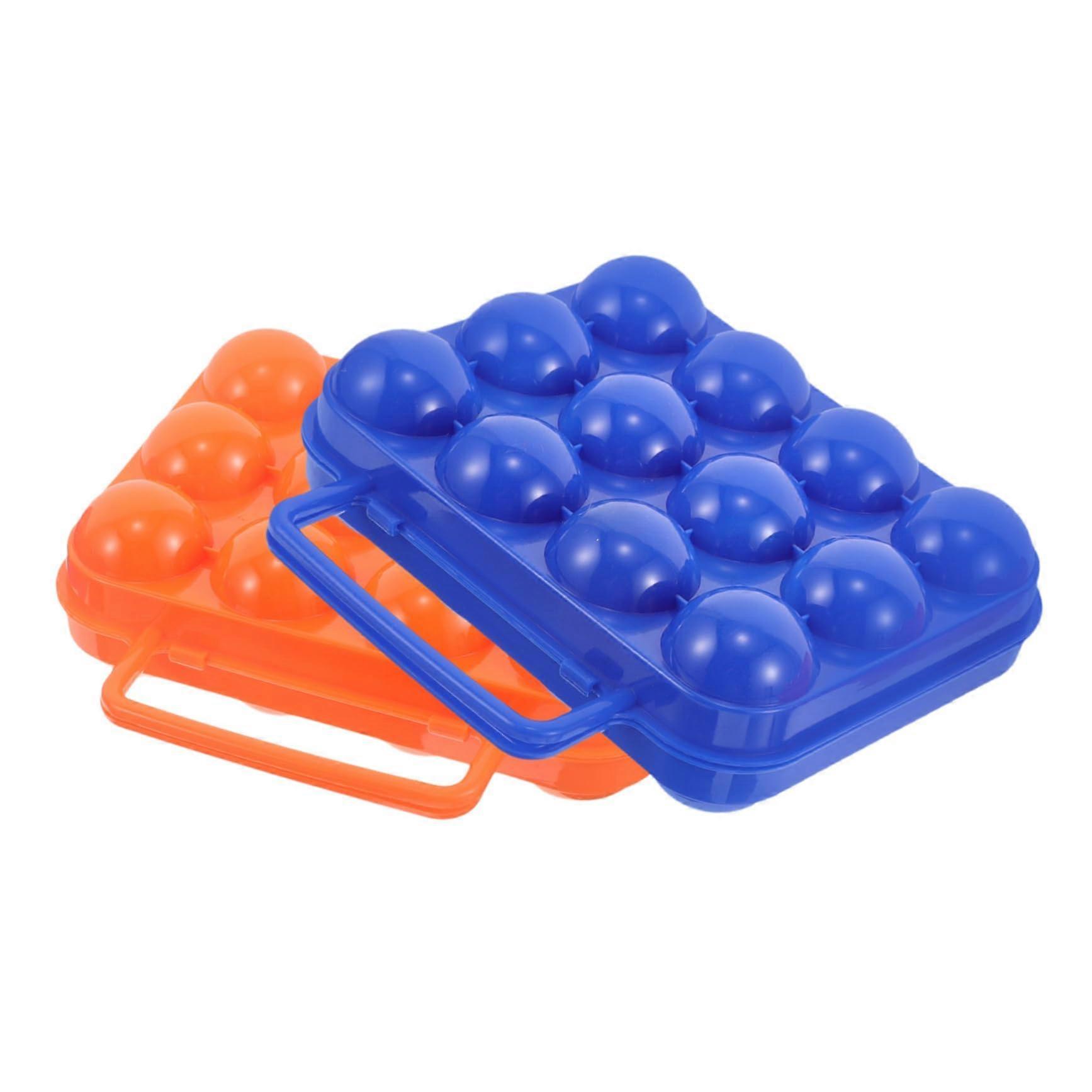 Egg Storage Container with Handle, Shockproof 12 Egg Holder for Camping, Travel and Refrigerator