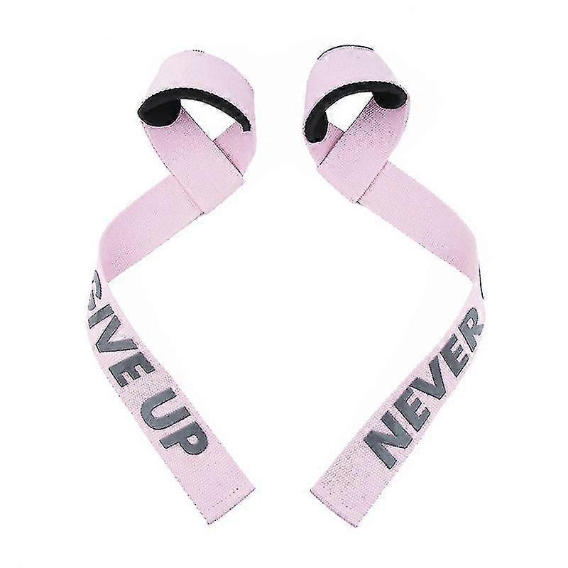Weight Lifting Straps Cushioned Wrist Strength Training2pcspink