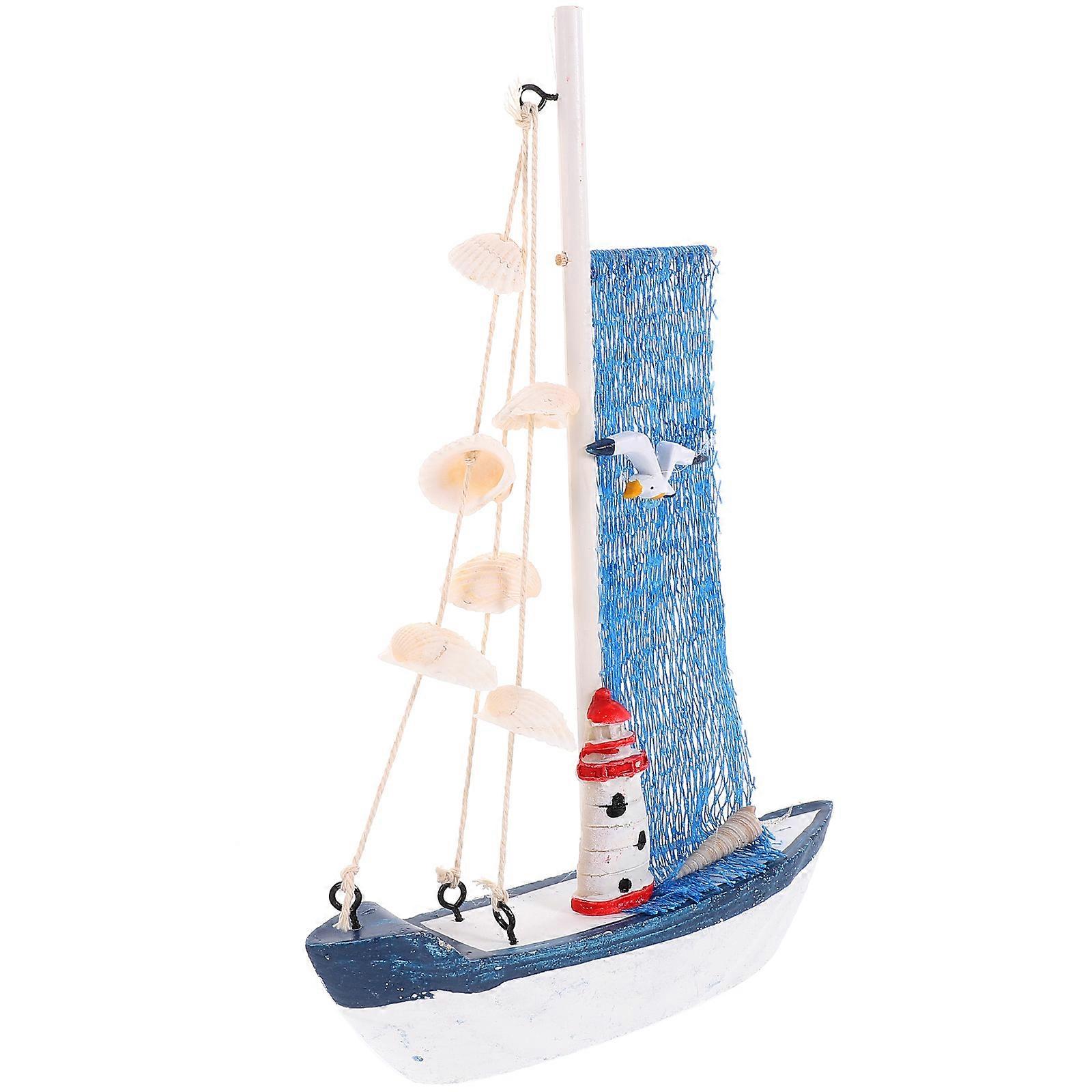 Sailing Ship Model Wood Sailing Ship Decor for Home Desktop
