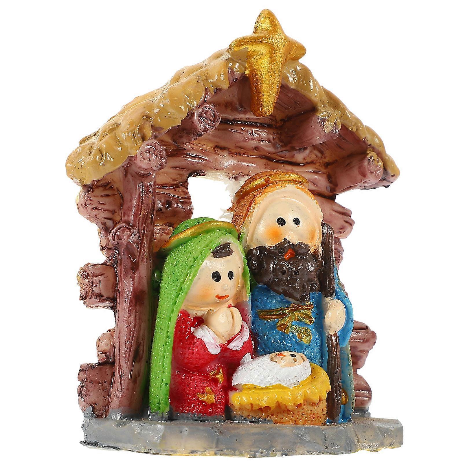 Jesus Nativity Decoration Resin Statue for Home Tabletop