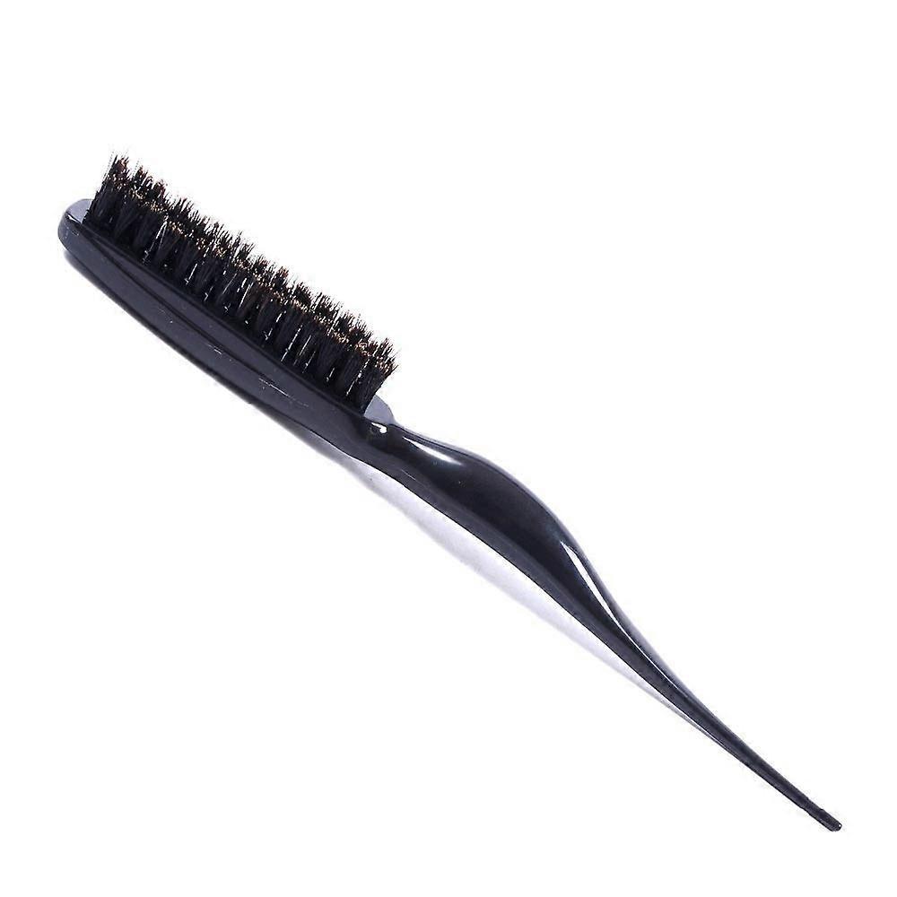 Professional Slimline Teasing Comb Black Plastic Hair Styling Tool with Precise Volume Control