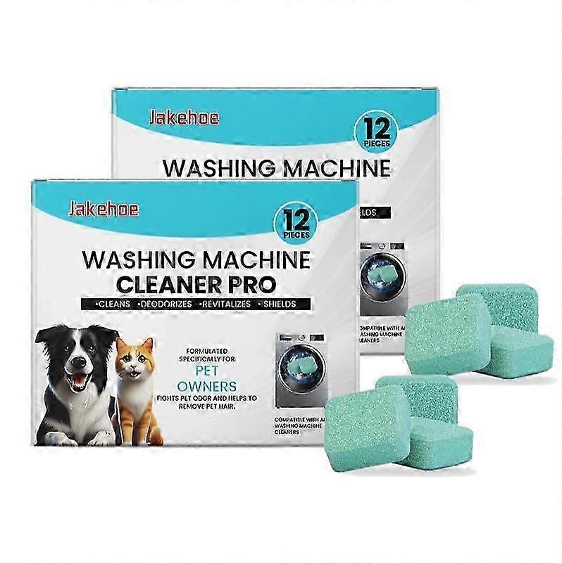 1-5x Deep Cleaning Washing Machine Tablets - Odor Removal & Descaling, 12 Pack