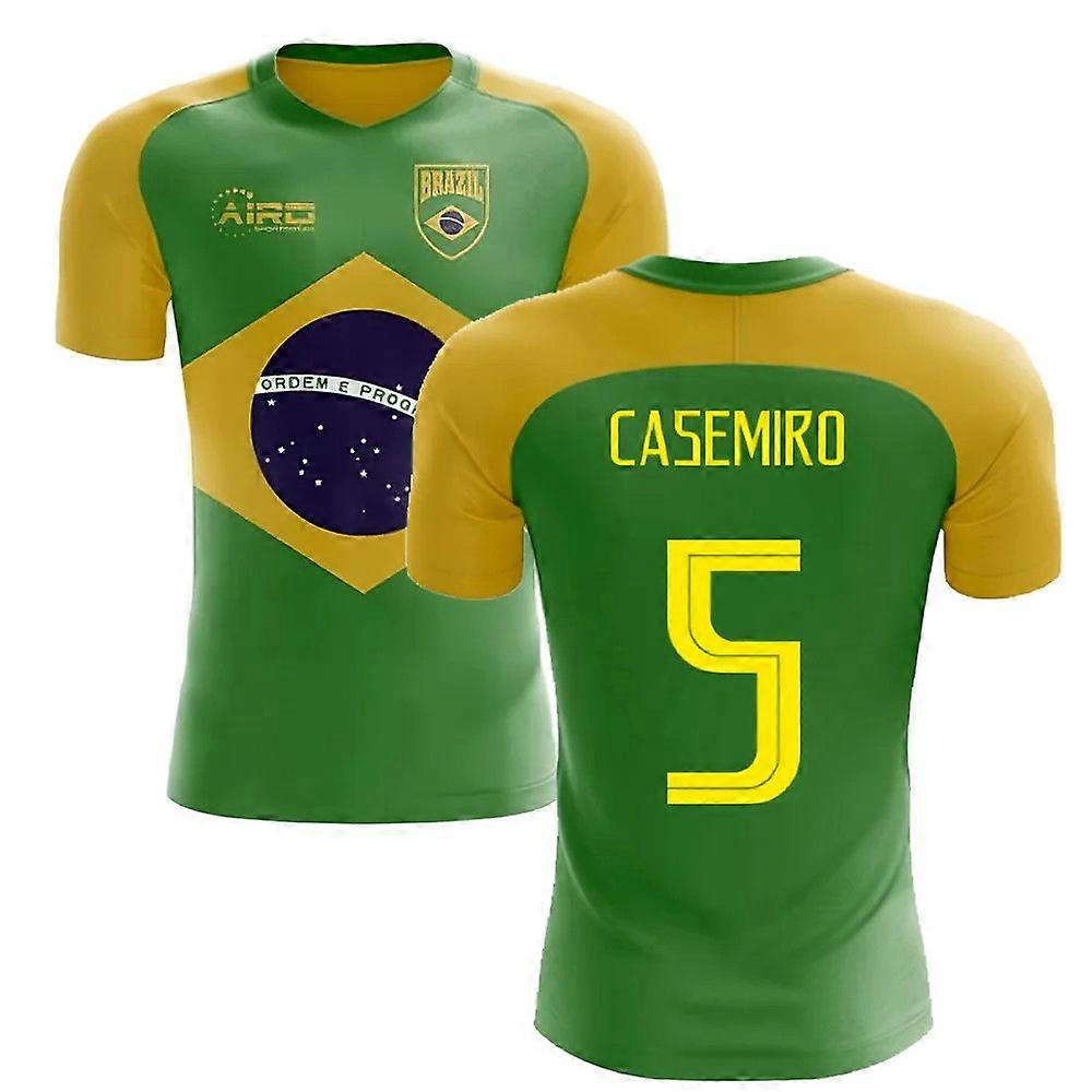 2025-2026 Brazil Flag Concept Football Shirt (Casemiro 5)