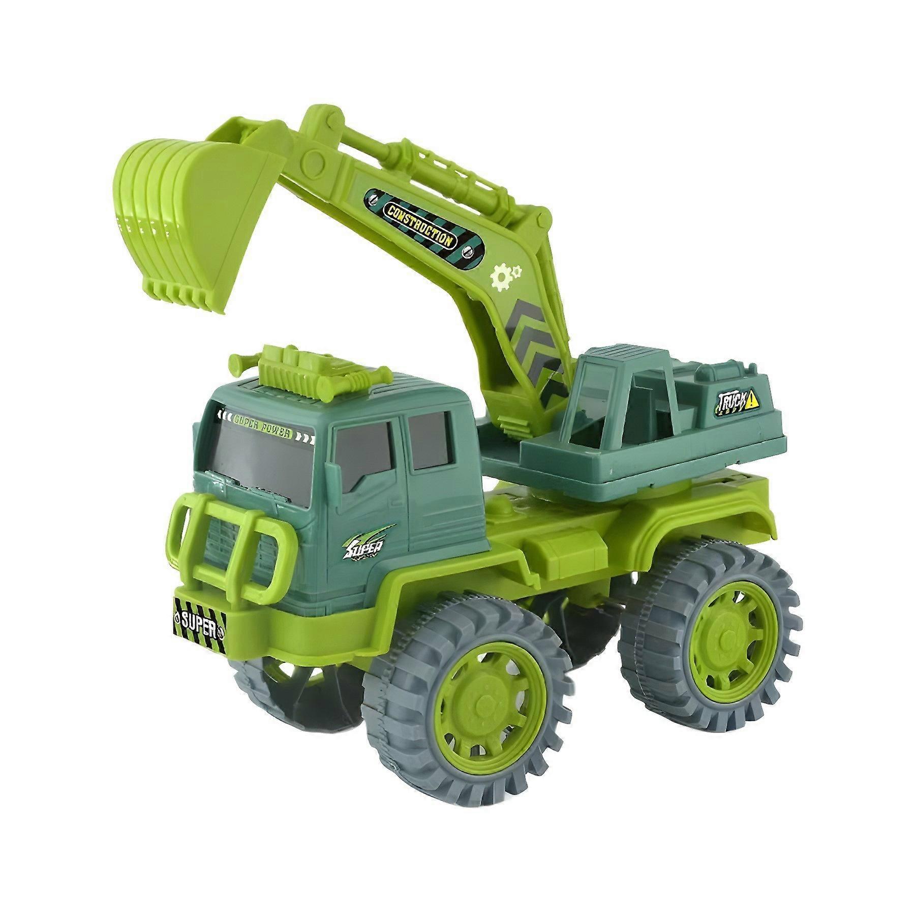 Large Push Along Construction Vehicle Set Dump Mixer Excavator Toy