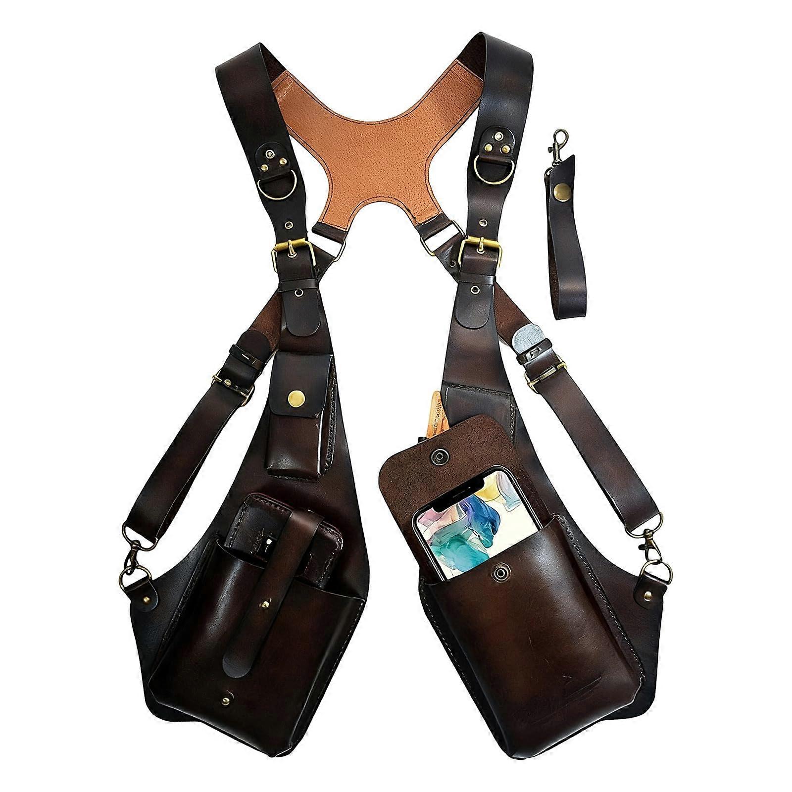 Adjustable  Leather Camera Shoulder Strap with Wide Padded Shoulder for DSLR and Mirrorless