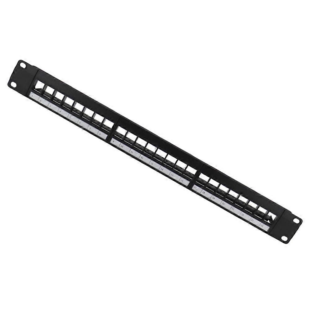 Network Patch Panel Black Metal for Fixing Wire 24-Port Rackmount