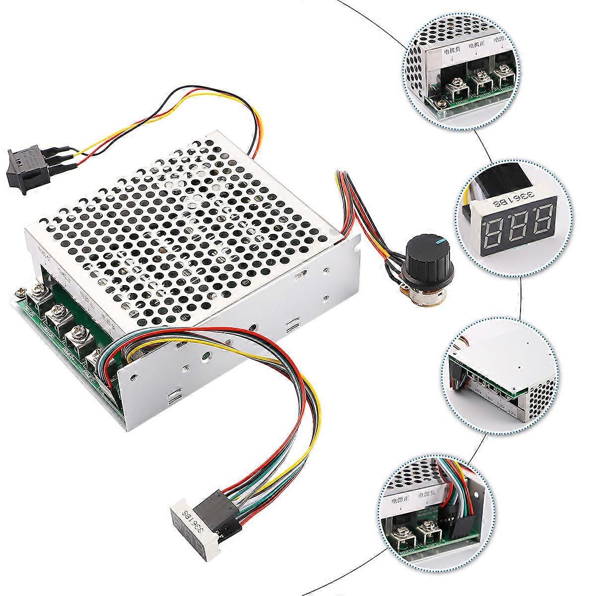 Dc Motor Controller 2Pcs Adjustable Reversible Motor Driver Switch for Control