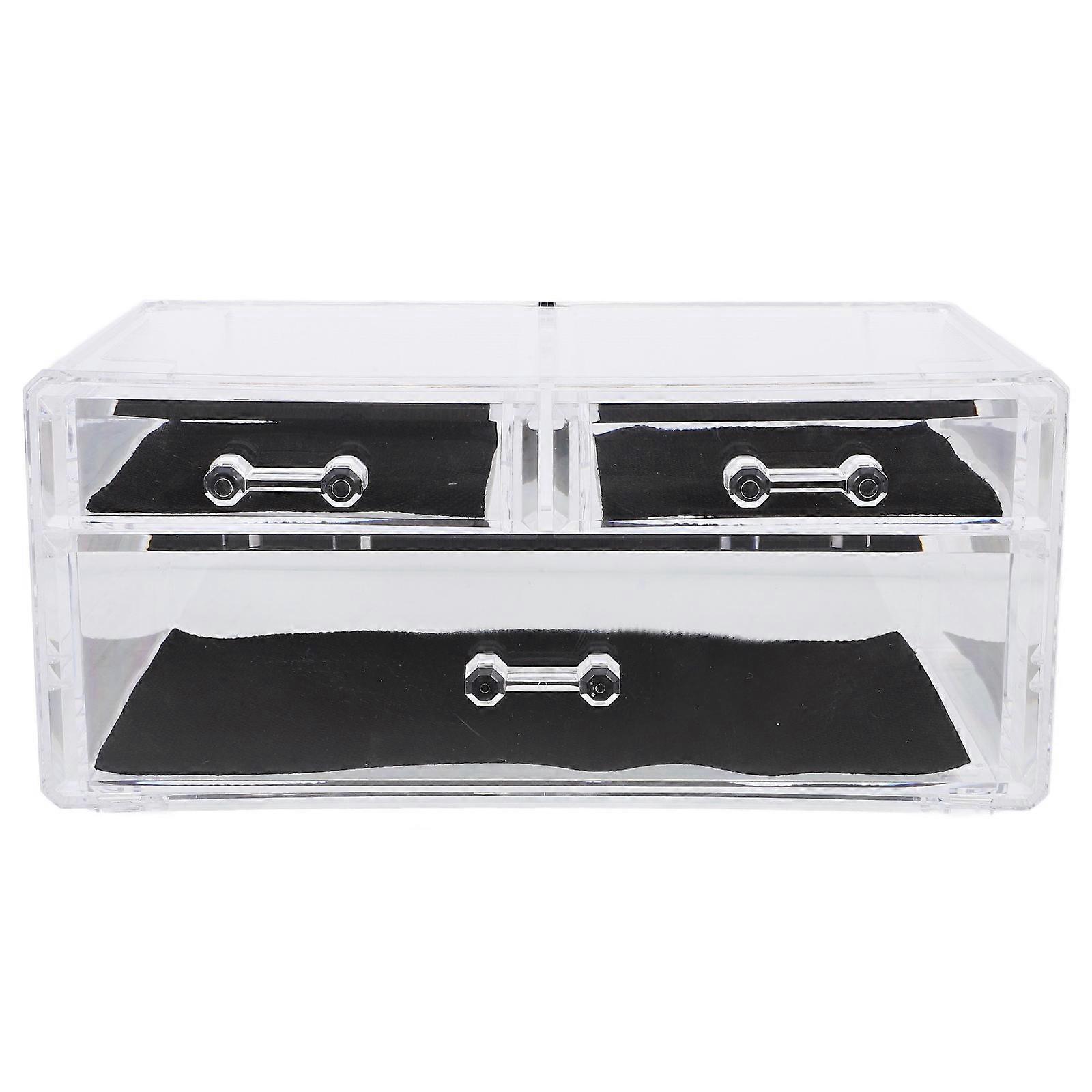 Clear Acrylic Makeup Organizer Drawer for Storage Use 3-Drawer Stackable Transparent Organizer