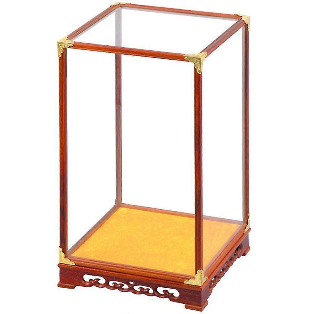 Multi-function Display Case Desktop Figurine Storage Case Buddha Protective Box