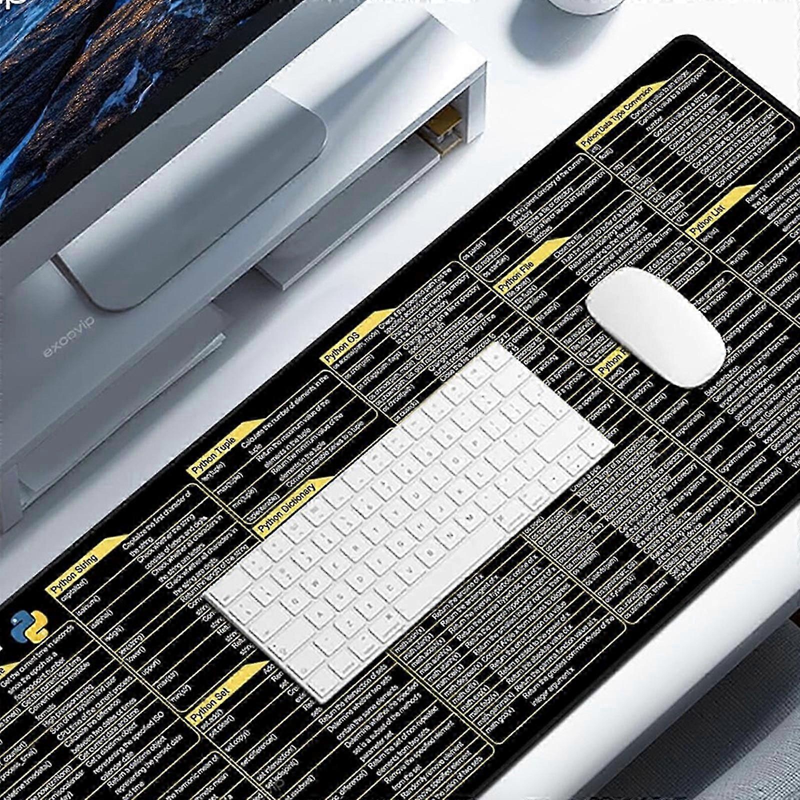 Large Pythons Java Coding Mouse Mats Featuring Clear Printed Shortcut For Programmers And Analysts 400x900x3mm SYCHTV