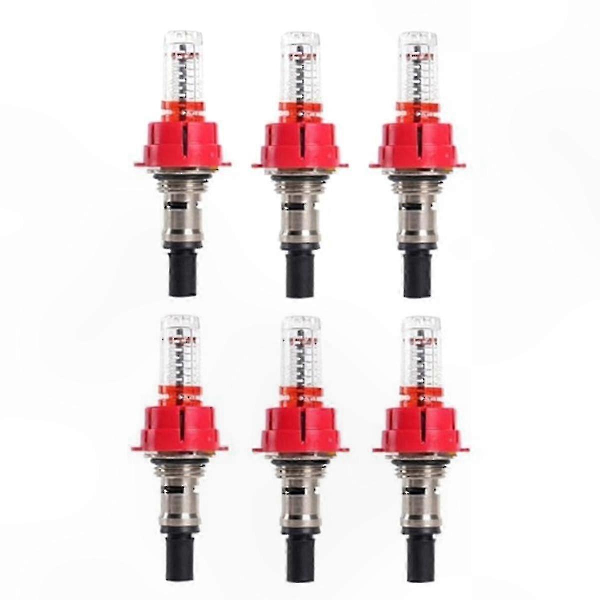 6-Pack Underfloor Heating Flow Meter and Visual Regulator Tool