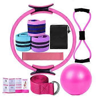 11Pcs Yoga Fitness Kit with Pilates Ring - Home Gym Equipment Set