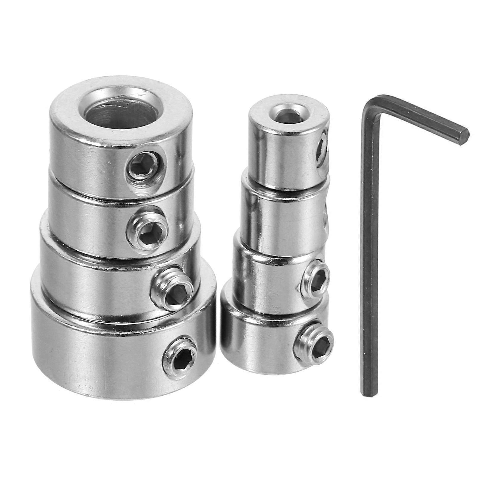 Drill Bit Locator Positioning Ring for Woodworking Silver 8Pcs Set