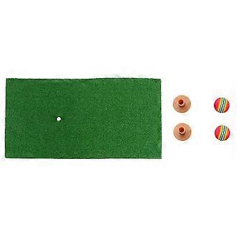 Green Golf Practice Mat Hitting Mat for Playing Golf 5Pcs Set with Accessories