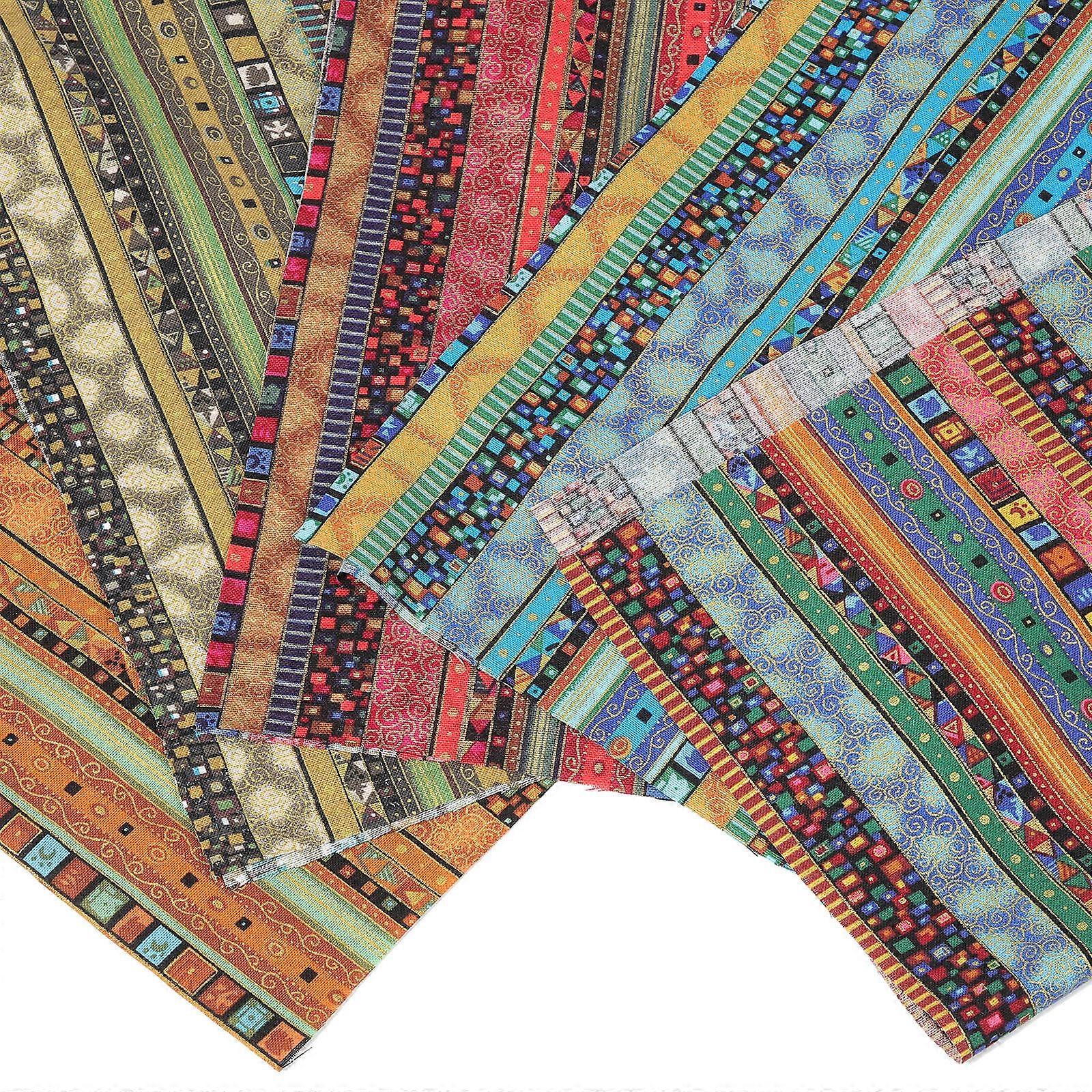 Vintage Printed Patchwork Fabric for Quilting Use 5 Sheets Bundle