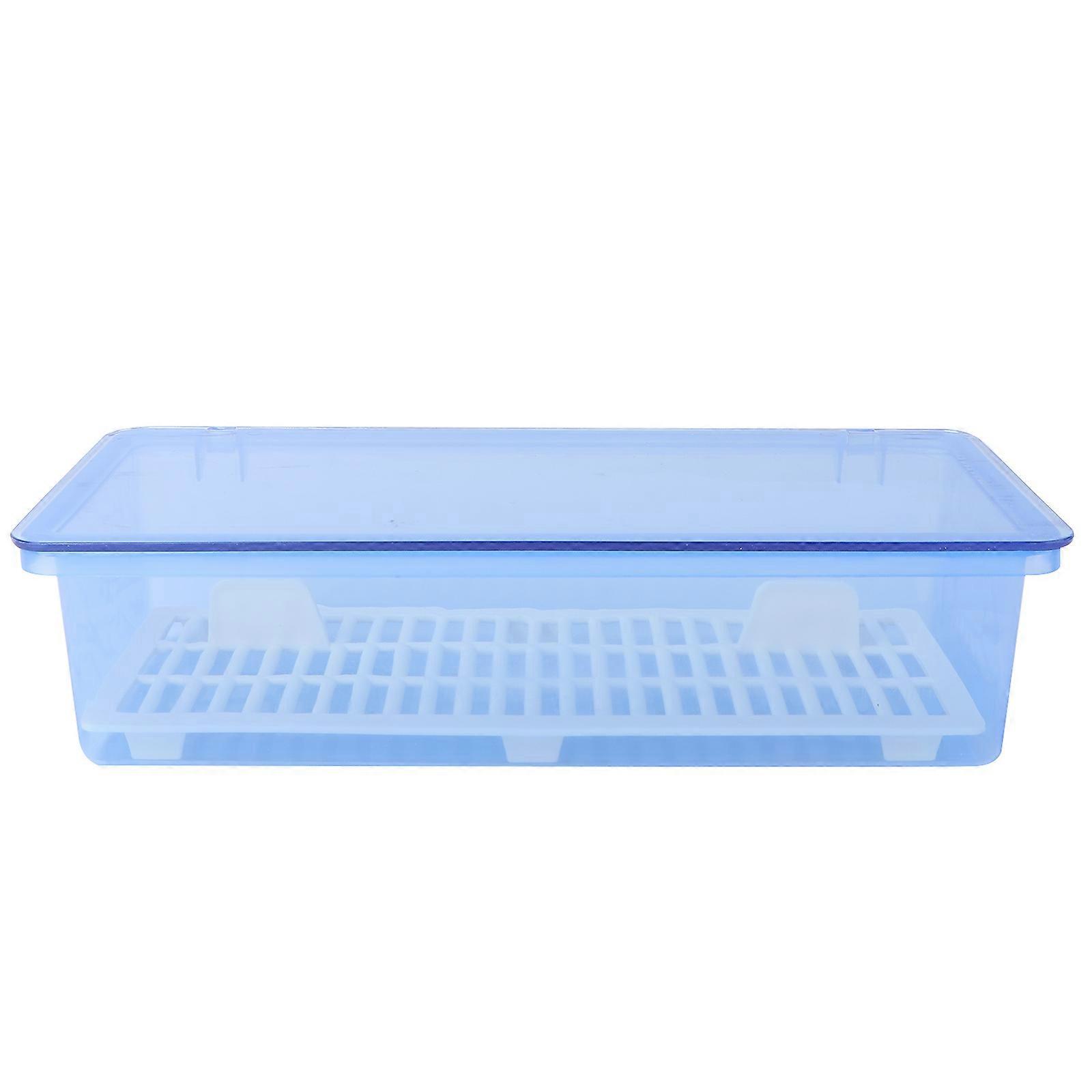 Chopstick Box Cutlery Storage Case for Storage 3Pcs Blue Plastic Material