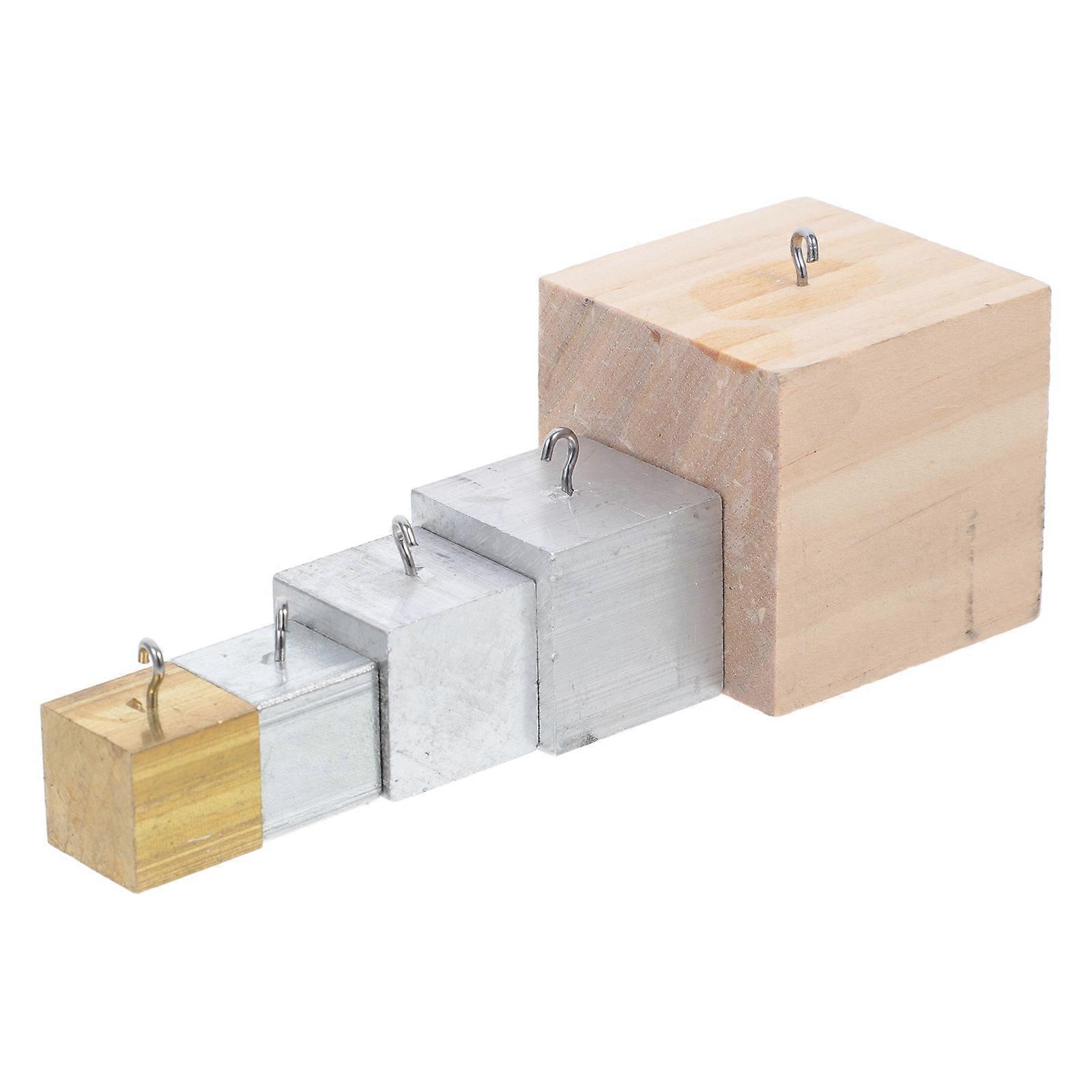 Density Cubes Multi-Functional 5Pcs Cube Set with Hook for Scientific Experiments