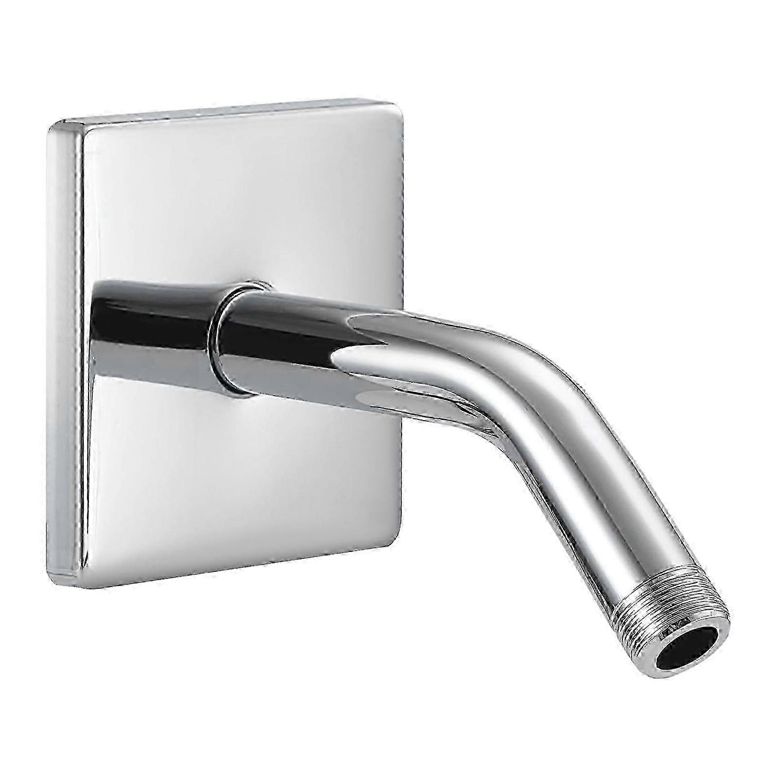 Stainless Steel Shower Arm With Square Flanges, Rustproof, For Bathroom Wall Coverage