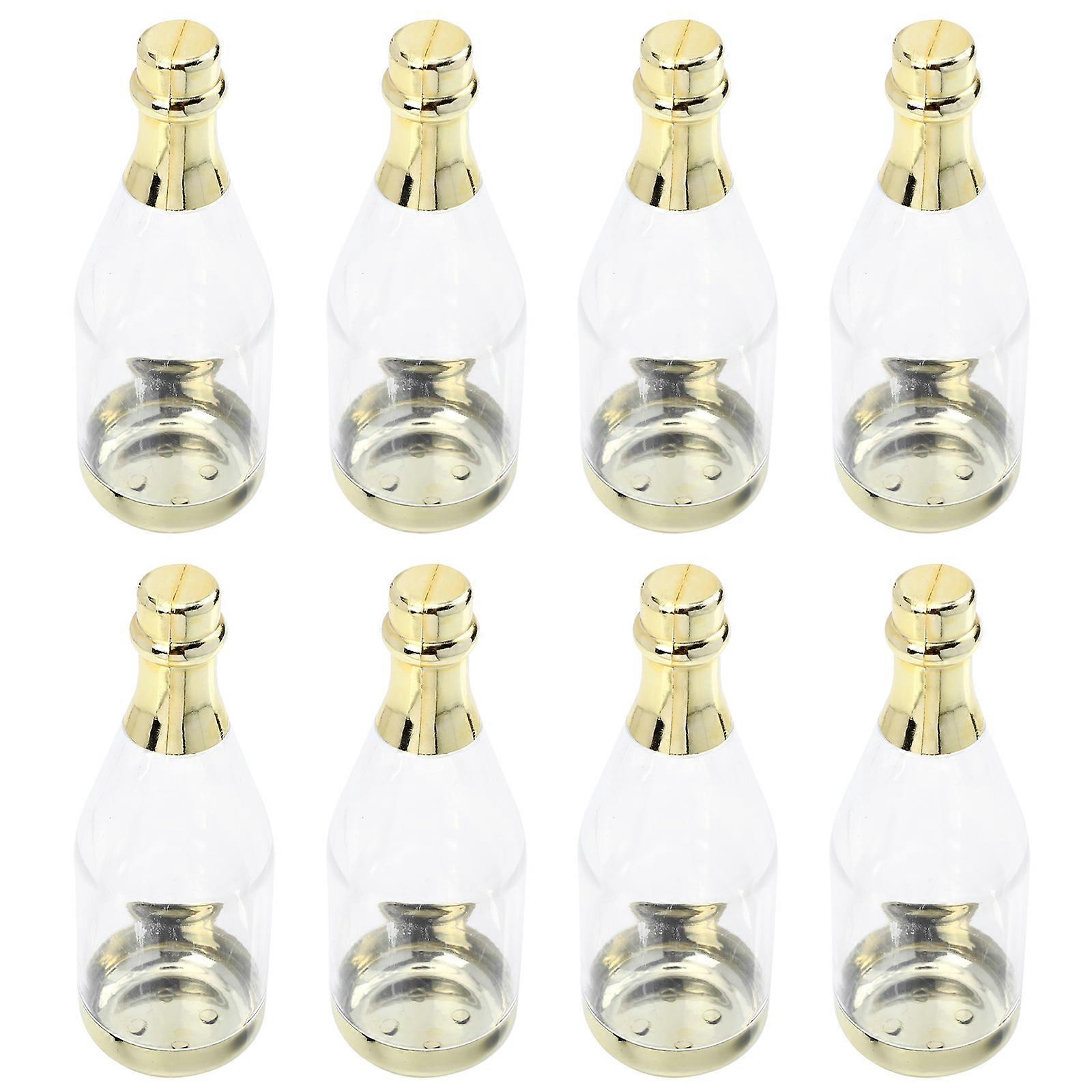 Plastic Candy Case Winebottle Modeling for Storage 8Pcs Transparent Boxes