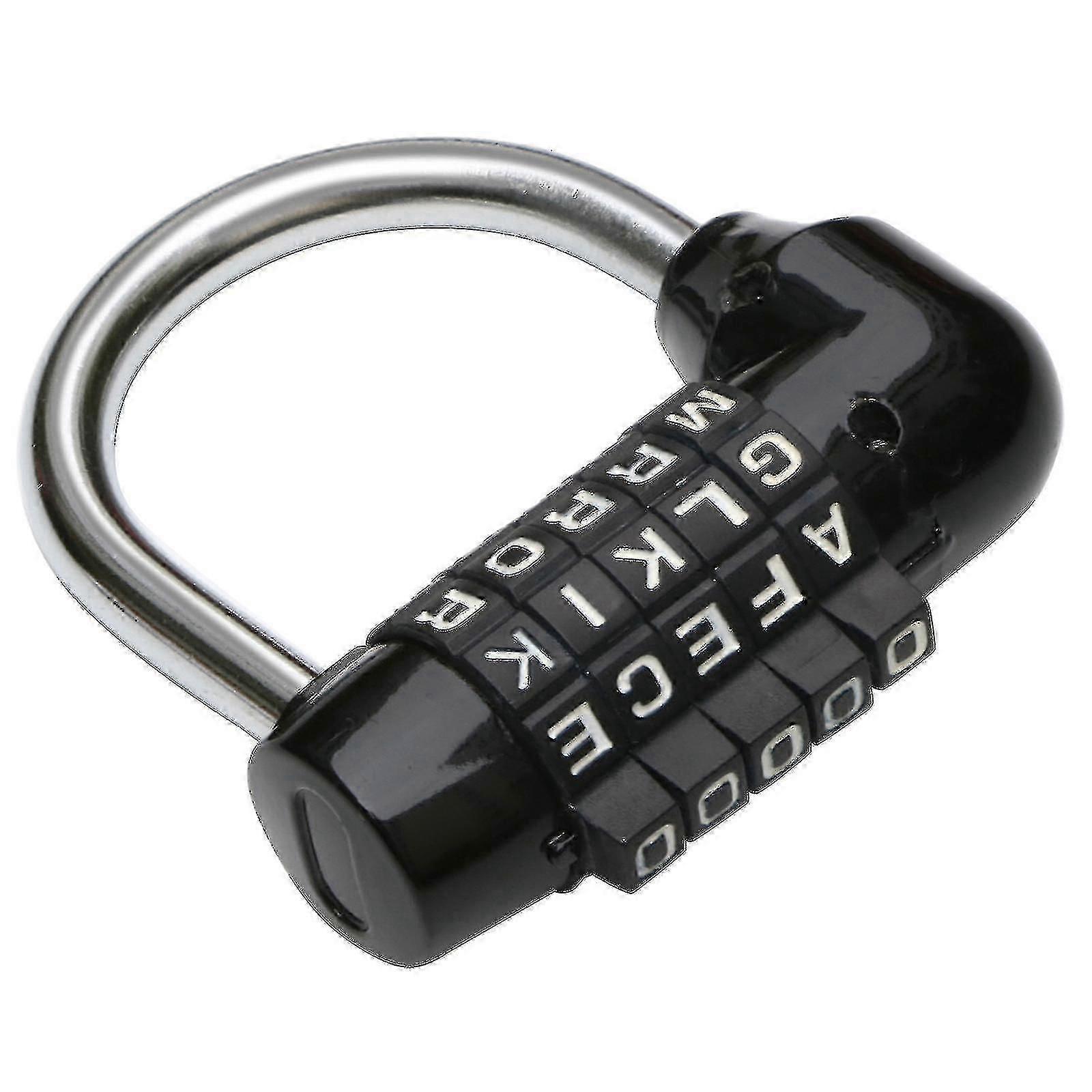 Trixes 5-letter Combination Padlock, Black