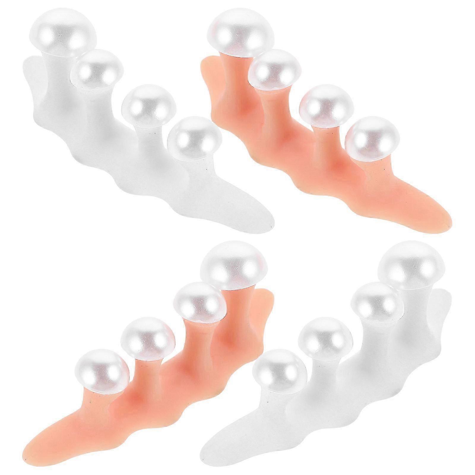 Silicone Toe Separator Toe Spreaders for Pedicure 2Sets Nail Art Tools