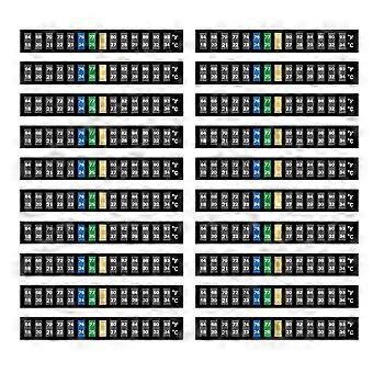 Stick on Thermometer Strips horizontale stickers digitaal display voor fermenteren
