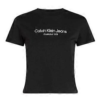 Calvin Klein Womens/Ladies Lettering Cotton Crew Neck Regular T-Shirt