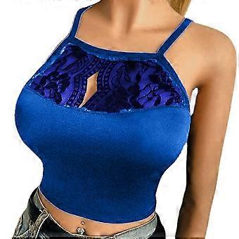 Women Crop Top Lace See Through Sexy Suspender Hollow Out Corset Bra compatible with Night Club