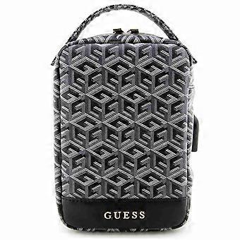 Guess Universal Bag Tote Bag Shoulder Bag GCube Stripe Black