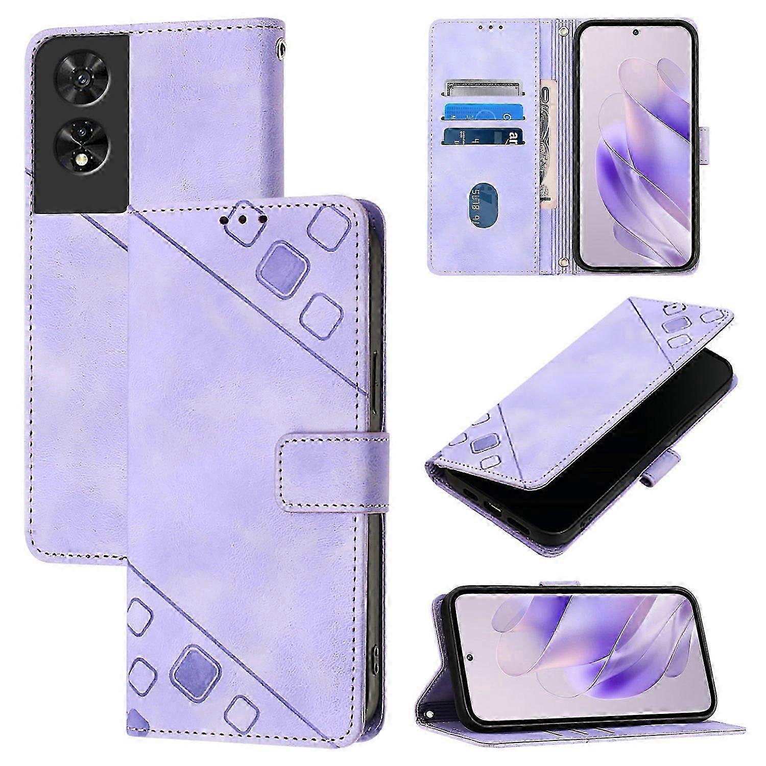 Embossed leather case for tcl 505 [XR]