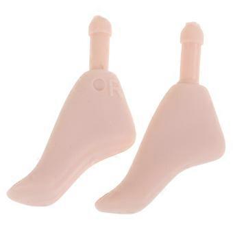1 Par de Peças de Pé de Boneca Realistas Escala 1:6 Bonecas Articuladas Flexíveis Pés em Miniatura Modelo de Boneca Suprimentos Pequenos Acessórios de Pés de Brinquedo para Bonecas