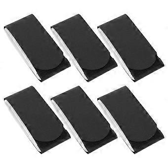 6Pcs Outdoor Snowboard Fixing Straps Sledge Fixing Bands Skis Accessories (Black)