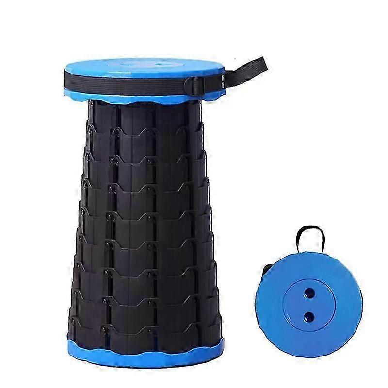 Portable Telescoping Folding Stool, Adjustable Height for Outdoor Activities