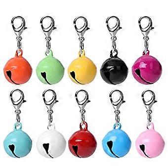 Assorted Color Pet Bells for Collar Decoration 10Pcs Metal Pet Accessories