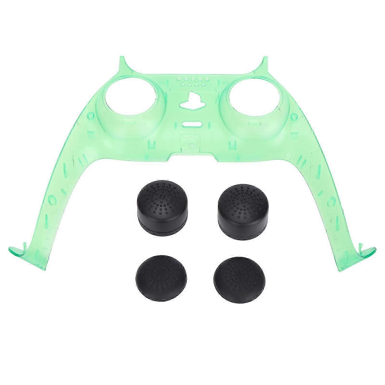 Controller Accessories Translucent Controller Faceplate Thumb Stick Grips compatible with PS5 DualSense Wireless ControllerGreen