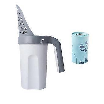 Stor kattedo med holder, søppelbøtte, bæsjposer, øse, sil, spade, kattetoalett, renholder, søppelskje med pose