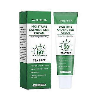 Limited time!!West Month Tea Tree Refreshing Protective Cream Outdoor Body Skin Care Moisturizing And Soothing Face Cream