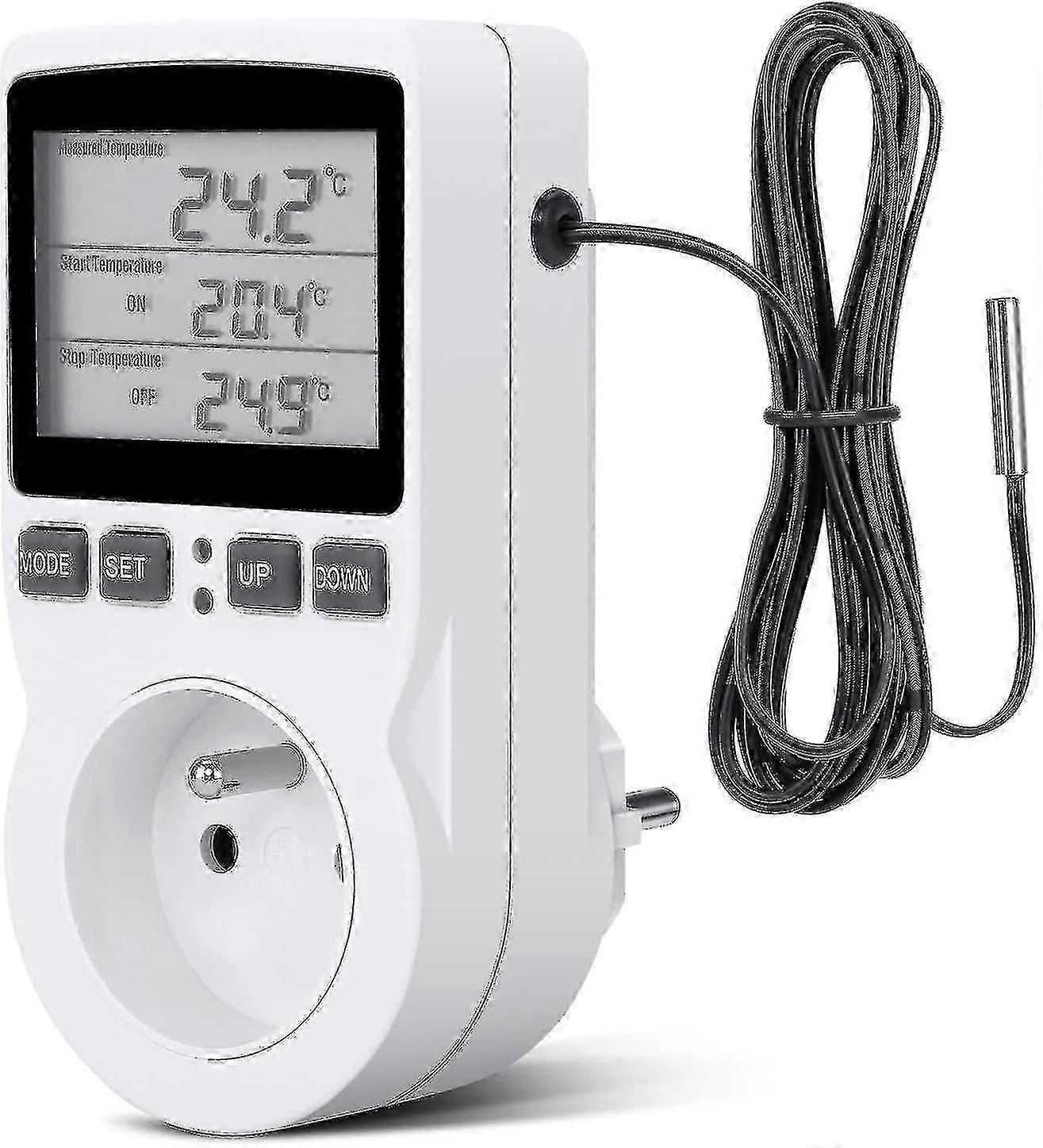 Starlight-digital Temperature Controller Heating Cooling Thermostat Socket Lcd Temperature Controller, 230v For Greenhouse Farm Temperature Controlle