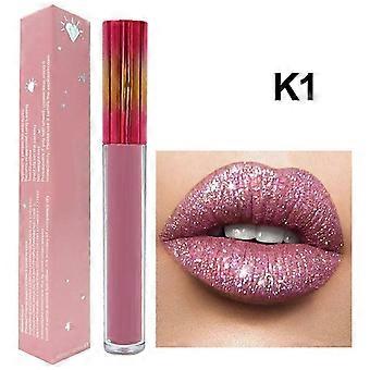 Diamond Lipstick Shiny Long Lasting Liquid Lipstick, Non-Sticky, Waterproof Lipstick Lip Gloss for Women
