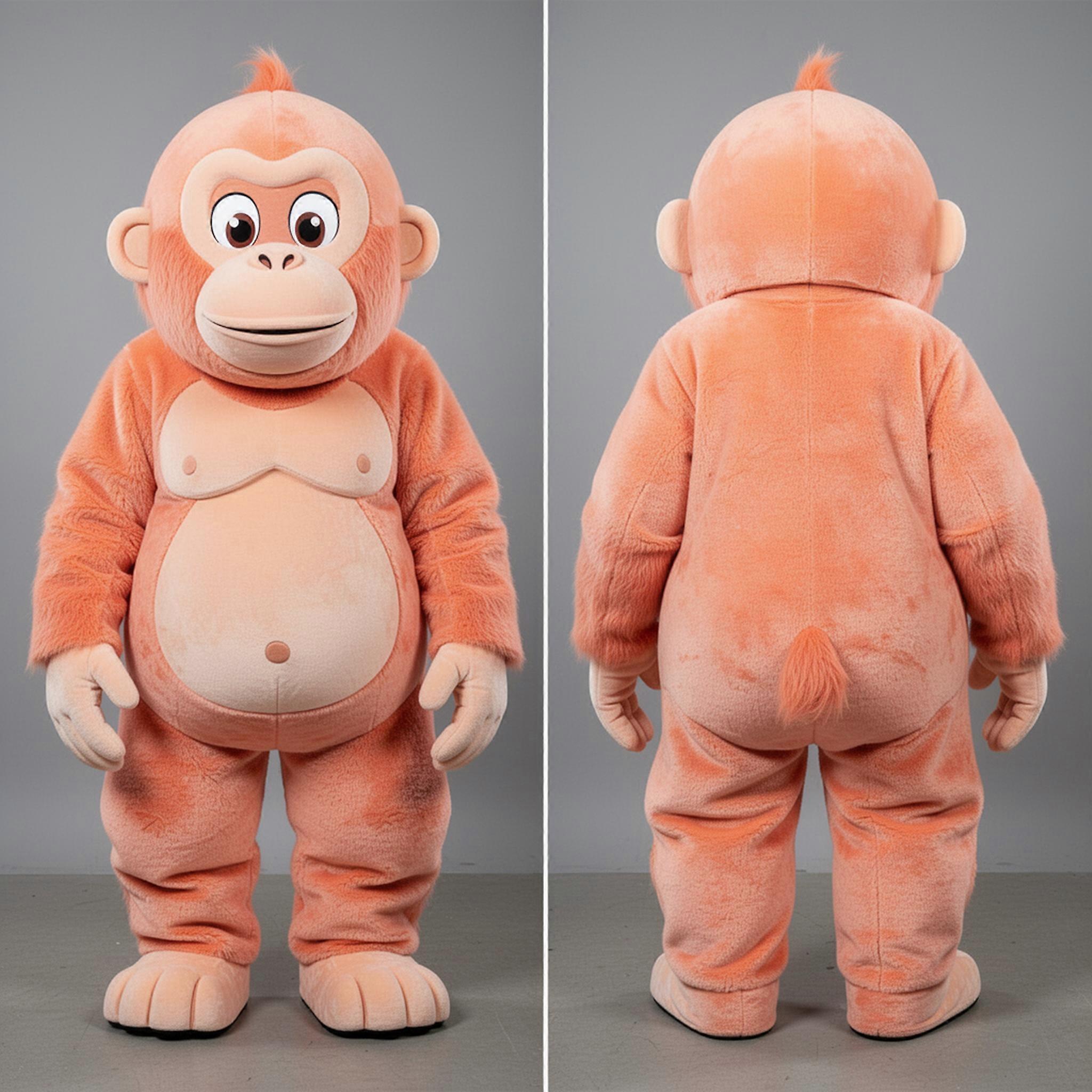 MASTICOT Peach Soft Orangutan Mascot