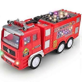 Fire Truck Car with 4D LED Lights Sounds Electric Vehicles Truck Toy Playset for Kids Boys Girls
