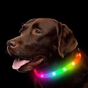 NOVKIN LED-Hundehalsband, wiederaufladbare RGB-Farbwechsel-Leuchthundehalsbänder, wasserdichte Hundelichter machen das Haustier sichtbar und Sicherheit für NachtspaziergängeOutdo