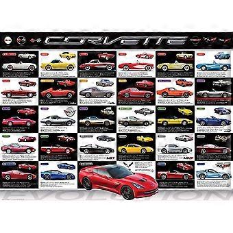 Corvette Evolution Jigsaw Puzzle Blue HAA261