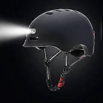 Capacete de ciclismo e motocicleta com luz de advertência iluminada, compatível com adultos e crianças.