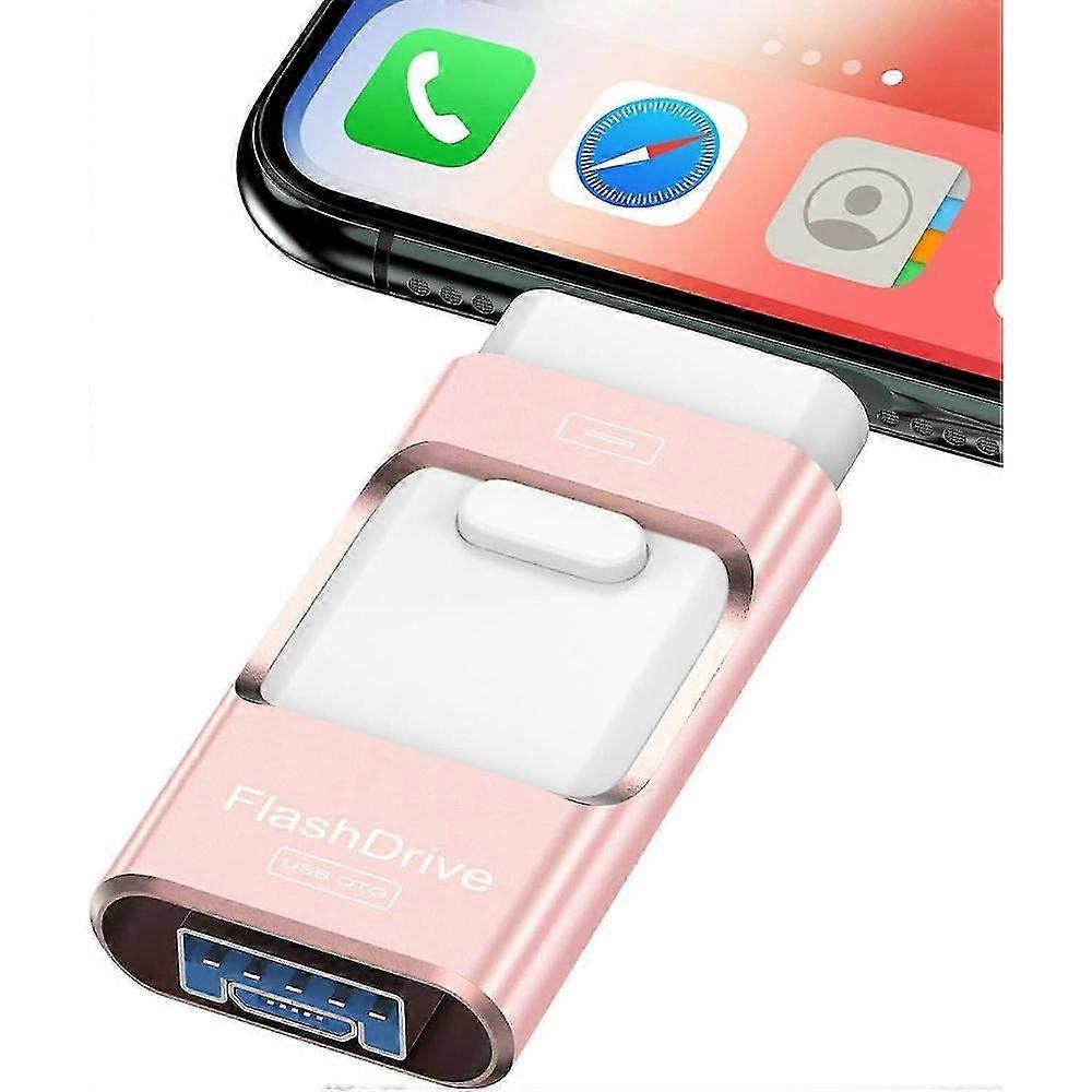 128GB 4-in-1 USB Flash Drive Compatible with iPhone, iPad, Android, Computer