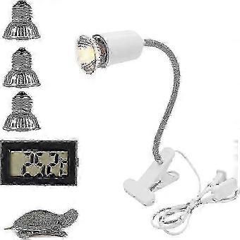 Lampada riscaldante Turtle con 3 lampadine UVA/UVB da 25W/50W/75W e tester di temperatura del serbatoio del carburante_yzab, Novità 2026