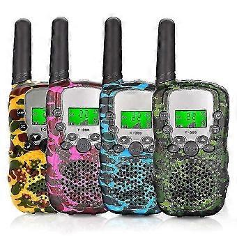 2Pcs Kids Camouflage Walkie Talkie, Handheld Transceiver Highlight Phone Radio Interphone 3KM Mini Toys Gifts Boy Girl BRP.B1