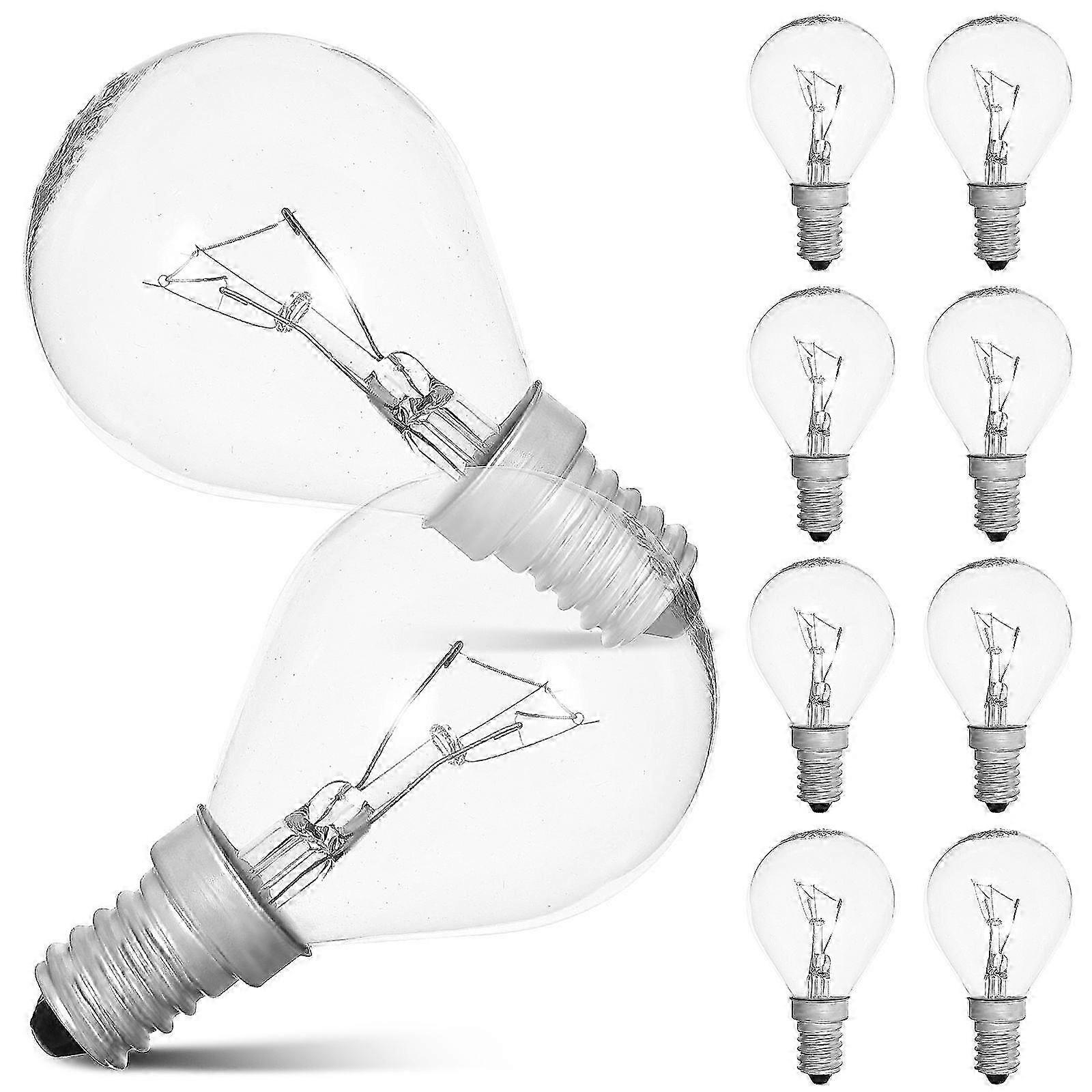 White Incandescent Bulb E14 Replacement Bulbs for Illuminating 10Pcs