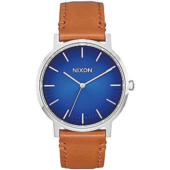 Nixon the porter watch for Unisex Analog Quartz with Cowskin Bracelet A10582694